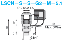 配管零件 -接头 手动紧固型- G1/4零件连接用:相关图像