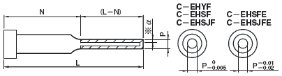 台阶推杆 -SKH51+硬质镀铬/前端直径･全长指定-:相关图像
