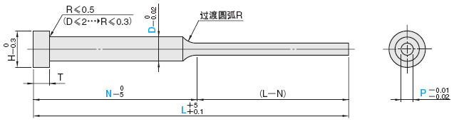 台阶推杆 -SKD61+氮化/标准规格-:相关图像