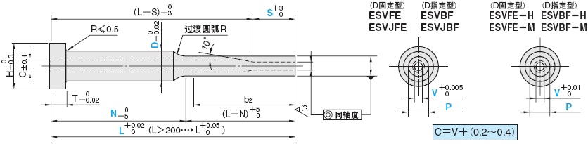 精密级台阶推管 -SKH51/同轴度◎0.005/单边壁厚0.6mm-:相关图像