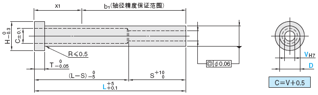直推管 -SKD61+氮化/同轴度◎0.06/肩部厚度JIS型/标准规格-:相关图像