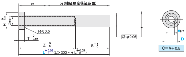 直推管 -SKD61+氮化/同轴度◎0.06/肩部厚度JIS型/全长指定型-:相关图像