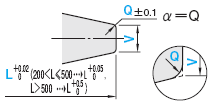 一阶中心销 -SKD61+氮化/轴径(D)固定/前端A･V公差±0.01/±0.02-:相关图像