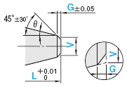 超精密级一阶型芯 -轴径(D)固定-:相关图像