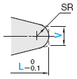 精密级一阶型芯 -轴径(D)固定/轴径公差0_-0.005/前端A･V公差±0.005-:相关图像