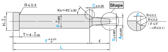 精密级一阶型芯 -轴径(P)0.005mm指定-:相关图像