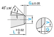 一阶型芯 -轴径(D)固定型/轴径公差-0.01_-0.02/轴径公差0_-0.005-:相关图像