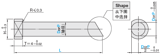 前端加工型芯 -轴径(D)固定-:相关图像