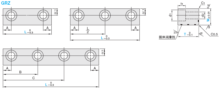 无导槽自润滑导轨  -SKS3/标准型-:相关图像