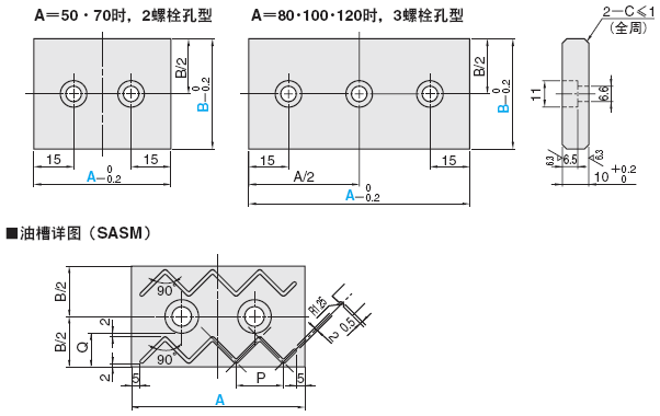调整滑板  -HPM2T/标准型/无油槽-:相关图像