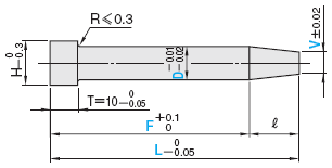 精密级压铸模用型芯  -SKD61+氮化/轴径(D)固定-:相关图像