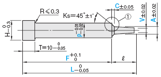 精密级压铸模用型芯  -SKD61+氮化/轴径(P)指定-:相关图像