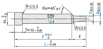 精密级压铸模用型芯  -SKD61+氮化/轴径(P)指定-:相关图像