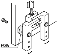 懸臂銷　螺栓座扣環溝槽型　軸頸型:關聯圖像