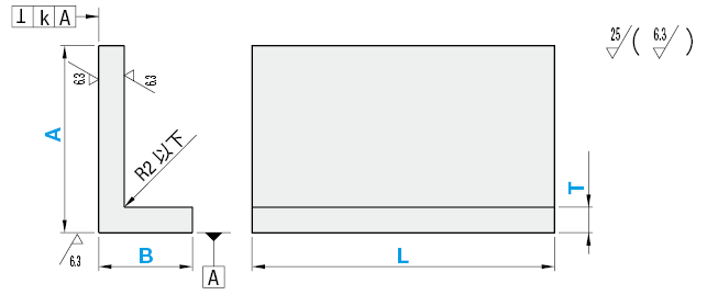 L型角座　平面切割外側基準自由指定型:關聯圖像