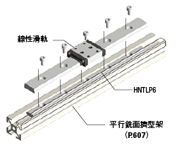 6系列（溝槽寬度8mm）　30‧60方形鋁擠型用　長螺帽L尺寸指定型:關聯圖像