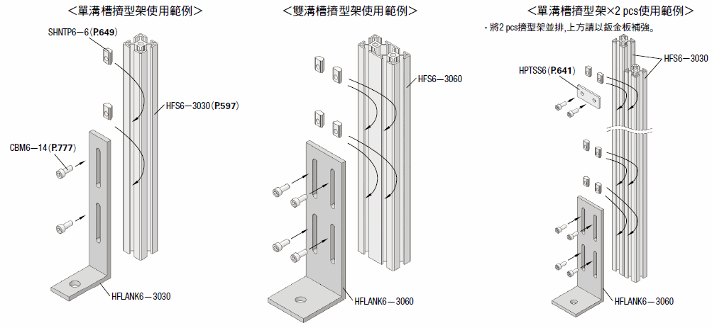 鋁擠型用錨架支撐柱　鈑金型:關聯圖像