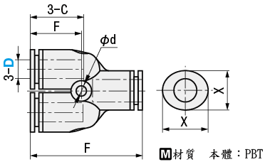 快速接頭 套接Y型:關聯圖像