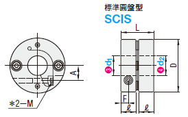 圓盤形聯軸器-防止偏心單軸承型:關聯圖像
