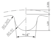MiSUMi經濟型皮帶輪齒形3M規格圖