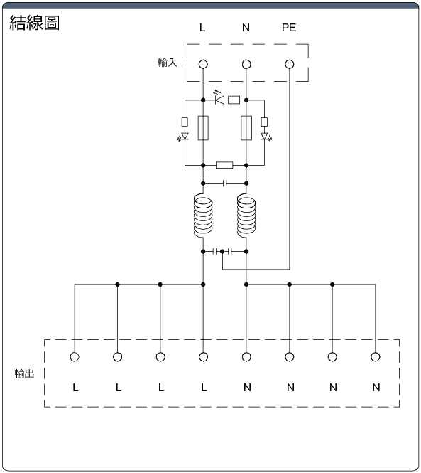 共用端子台　附雜訊過濾器　1對4×2：相關圖像