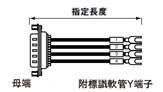 Dsubコネクタケーブル バラ線フード無し (DDK製・ミスミオリジナルコネクタ使用):関連画像
