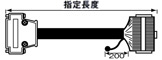 コネクタ変換ケーブル 1対1接続 (富士通コンポーネント製・ミスミオリジナルコネクタ使用):関連画像