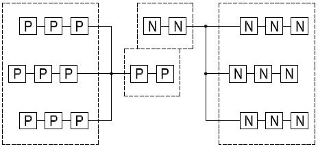 欧式コモン端子台 Pコモン、Nコモン分割 １対９ｘ２極:関連画像