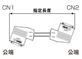 PROFIBUS対応 Dsubコネクタ付ケーブル アングルフードタイプ (ワゴ製コネクタ使用）:関連画像