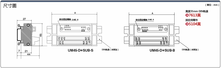 UM45シリーズ(Dsubコネクタ):関連画像