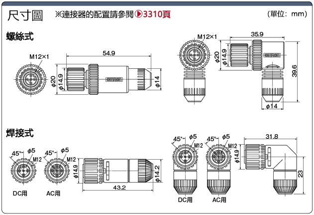 XS2　防水　感應器用母接頭連接器（螺絲式）:関連画像