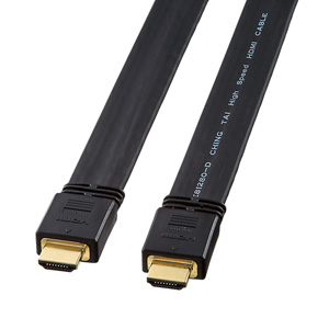 扁平型HDMI傳輸線（10m、黑） KM-HD20-100FK