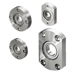 封入低發塵潤滑油軸承固定座組　單軸承型　附扣環圓型