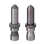 治具用定位銷　一般級止迴螺絲部短型　前端形狀選擇附頭緣全溝槽　有表面處理