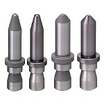 治具用定位銷　精密級止迴螺絲部短型　前端形狀選擇附頭緣全溝槽　有表面處理