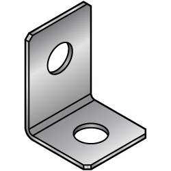 L型鈑金　安裝板･支撐座－中心基準開孔型－ FSLAS