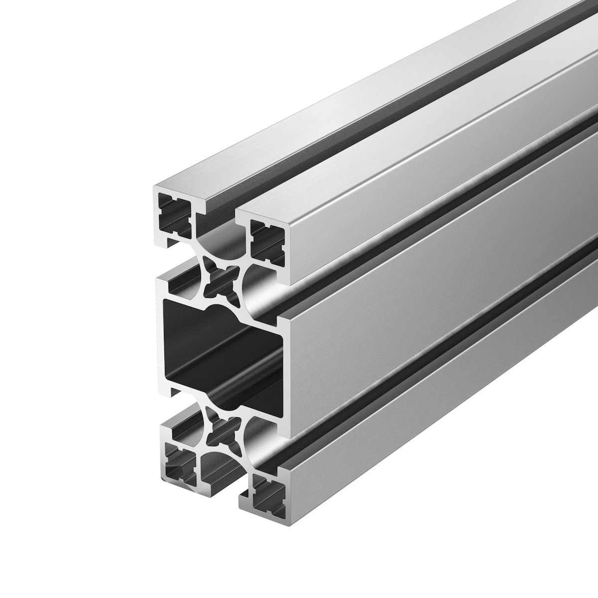 【經濟型】鋁擠型8系列 長方形 40x80mm 2列溝 4面溝
