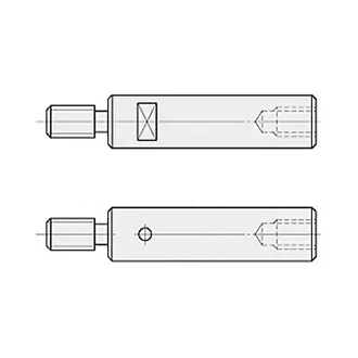 【經濟型】 線性導桿 一端外螺牙 一端內螺牙附逃溝 附扳手槽型