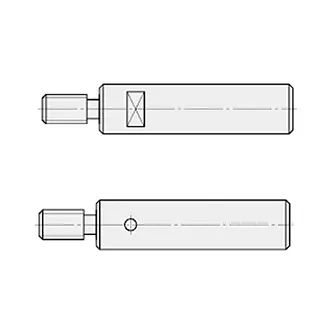 【經濟型】 線性導桿 一端外螺牙附逃溝 附扳手槽型