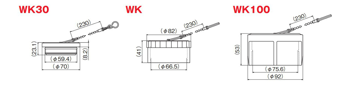 尺寸圖(WK30／WK／WK100)