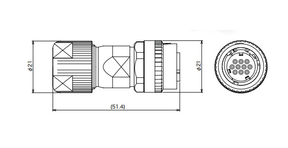 CM10（D6）ストレートプラグ図面