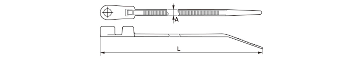 ビスでヘッドをパネルに固定することで、垂直な箇所でも配線を結束・固定。