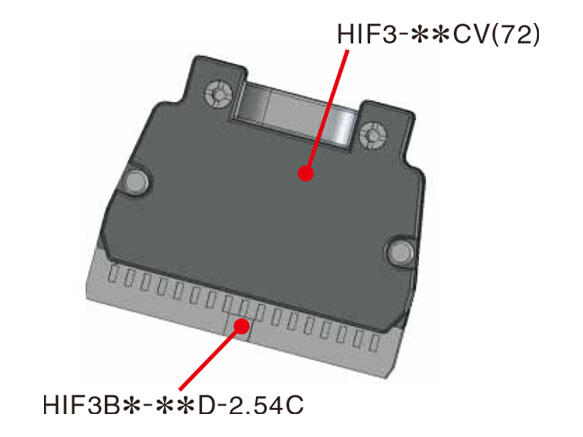 保護蓋外殼安裝示意圖/HIF3B※-※※D-2.54C