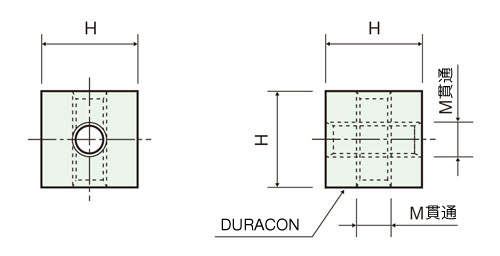 ジュラコン基板垂直取付スペーサー VAD 外形図