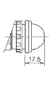 Φ22HW系列指示燈 〔大型（圓頂型）除外〕DC110V用圓頂型尺寸圖
