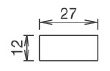 Φ22 控制元件 銘板（HWAM型、HWAQ型）用銘板【1～10個裝】尺寸圖