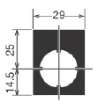 φ22 TW系列 銘板【1～10個裝】 NWAQL型尺寸圖