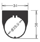 φ25 TWS控制元件 銘板【1～10個裝】 NSA型尺寸圖