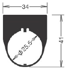 φ25 TWS控制元件 銘板【1～10個裝】 NSALO型尺寸圖