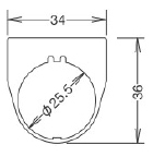 φ25 TWS控制元件 銘板【1～10個裝】 NFSO型尺寸圖